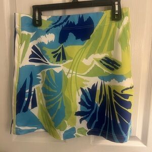 Gretchen Scott Designs Blue and Green Mini Skirt